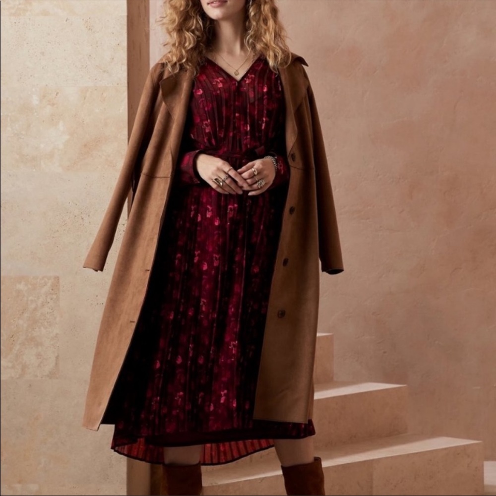 NWT Banana Republic floral burgundy dress